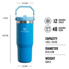 Stanley Tumbler se slámkou/brčkem 890ml Azure