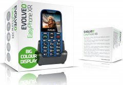 Evolveo EasyPhone XR, mobilní telefon pro seniory s nabíjecím stojánkem, modrá