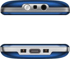 Evolveo EasyPhone XR, mobilní telefon pro seniory s nabíjecím stojánkem, modrá
