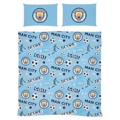 FotbalFans Povlečení Manchester City FC, modré, 200x200 / 50x75 cm 2x