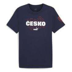 Puma Tričko ČESKÁ REPUBLIKA Ftblicons Tee navy Velikost: S