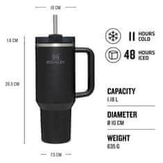 Stanley Nerezový tumbler Quencher H2.O Flow State Stanley Black Tonal