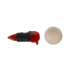 Kruzzel Sada 6 chromových kuliček pro hru Boule s nylonovým pouzdrem a dřevěnou koulí, průměr 7,3 cm