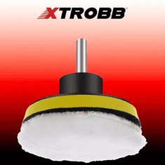 Xtrobb Leštící houba sada 12 ks, průměr 80 mm, polyesterová houba + ABS + železo, maximální rychlost otáčení 3000 ot./min