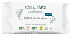 ECO by Naty ECO vlhčené ubrousky Naty bez vůně - splachovatelné (56 ks)