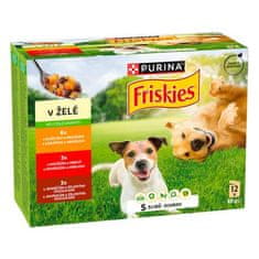 Friskies ADULT Multipack 12x85g hovězí + kuře + jehně v želé