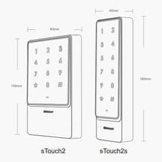 Sebury Kombinovaná klávesnice s RFID EM čipů sTouch2s