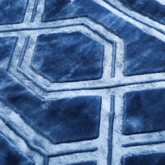 Inny Akrylová deka VITO 160x200 akrylová deka s reliéfním geometrickým vzorem tmavě modrá
