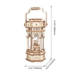 InnoVibe Viktoriánská lucerna - hrací skříňka - 3D dřevěné puzzle