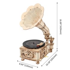 InnoVibe Gramofon na kličku - 3D dřevěné puzzle