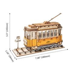 InnoVibe Retro Tramvaj - 3D dřevěná stavebnice