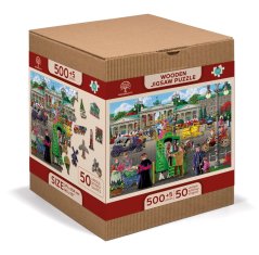 InnoVibe Wooden City Dřevěné puzzle Pařížské náměstí v Berlíně 2v1, 505 dílků EKO