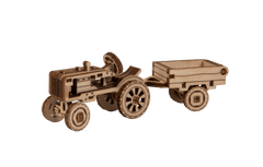 InnoVibe Wooden City 3D puzzle Superfast Americký traktor s vlečkou