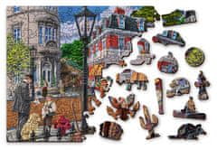 InnoVibe Wooden City Dřevěné puzzle Hlavní ulice 2v1, 400 dílků EKO