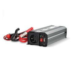 Nedis PIM60012EGY měnič napětí 12 V na 230 V, 600 W, 1x USB výstup, 1 CZ zásuvka