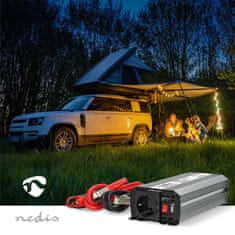 Nedis PIM60012EGY měnič napětí 12 V na 230 V, 600 W, 1x USB výstup, 1 CZ zásuvka