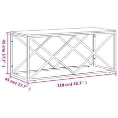 Vidaxl Konferenční stolek nerezová ocel a masivní recyklované dřevo