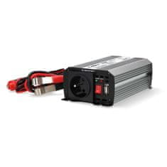 Nedis PIM30012EGY měnič napětí 12 V na 230 V, 300 W, 1x USB výstup, 1 CZ zásuvka