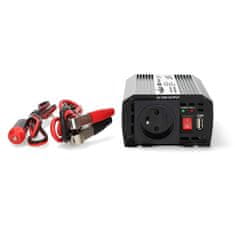 Nedis PIM30012EGY měnič napětí 12 V na 230 V, 300 W, 1x USB výstup, 1 CZ zásuvka