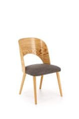 Halmar Dřevěná jídelní židle CADIZ dub přírodní / šedá (1p=2szt)