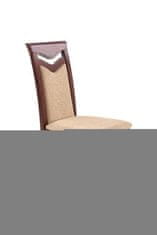 Halmar Dřevěná jídelní židle CITRONE tmavý ořech / tap: JAZZ 2 (1p=2szt)