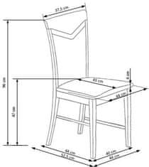 Halmar Dřevěná jídelní židle CITRONE dub medový / tap: INARI 91 (1p=2szt)