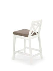 Halmar Barová židle BORYS LOW bílá / tap. Inari 23 (1p=1szt)
