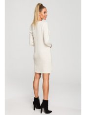 Made of Emotion Dámské svetrové šaty Orethophi bílá L/XL
