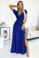Numoco Dámské společenské šaty Crystal chrpově modrá L