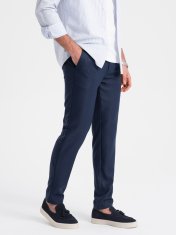 OMBRE Pánské chinos Iannala navy S