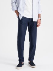 OMBRE Pánské chinos Iannala navy S