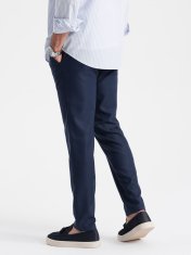 OMBRE Pánské chinos Iannala navy S