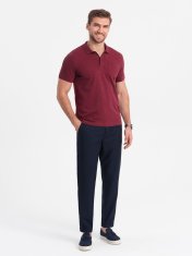 OMBRE Pánské chinos Kymil navy S