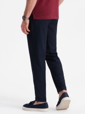 OMBRE Pánské chinos Kymil navy S