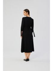 Stylove Dámské midi šaty Venoranda černá XL