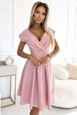 Numoco Dámské společenské šaty Scarlett pudrová růžová XL