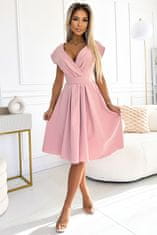 Numoco Dámské společenské šaty Scarlett pudrová růžová XL