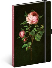 Kateřina Winterová: Notes Růže Kateřiny Winterové, tečkovaný, 13 × 21 cm