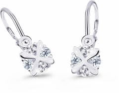 Cutie Jewellery Něžné dětské náušnice z bílého zlata C2753-10-X-2 (Barva bílá)