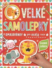 Petit Véronique: Velké samolepky a omalovánky pro malé ruce Divoká zvířata