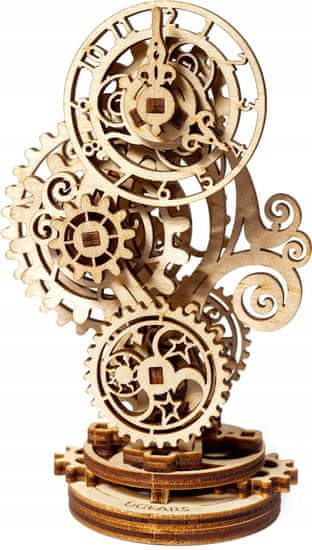 UGEARS 3D puzzle Steampunkové hodiny 2.0, 40 dílků