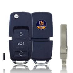 AutoKey Klíč dálkové ovládání Škoda VW Seat 3tl. 434MHz 1J0959753B