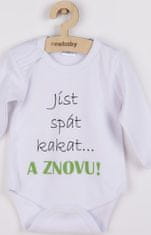 NEW BABY Body s potiskem New Baby jíst spát kakat... A ZNOVU! 62 (3-6m)