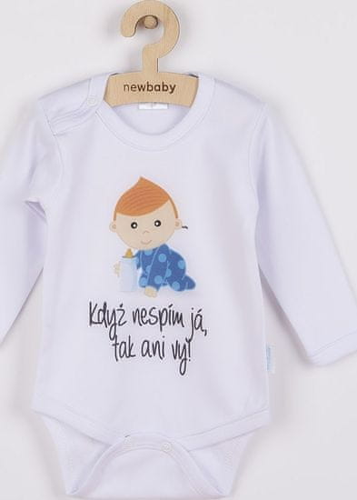 NEW BABY Body s potiskem New Baby Když nespím já, tak ani vy 56 (0-3m)