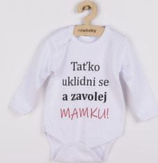 NEW BABY Body s potiskem New Baby a zavolej MAMKU! 74 (6-9m)