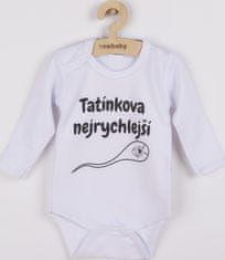 NEW BABY Body s potiskem New Baby Tatínkova nejrychlejší - dárkové balení 62 (3-6m)