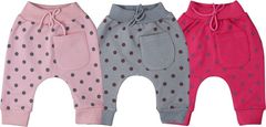 KOALA Kojenecké tepláčky Koala Dots růžová 86 (12-18m)