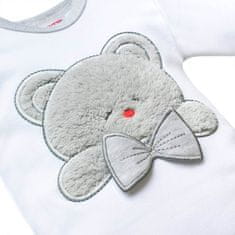 NEW BABY Luxusní kojenecké body s dlouhým rukávem New Baby Honey Bear s 3D aplikací 56 (0-3m)