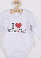 NEW BABY Body s potiskem New Baby I Love Mum and Dad 50