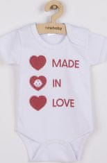 NEW BABY Body s potiskem New Baby MADE IN LOVE 86 (12-18m)